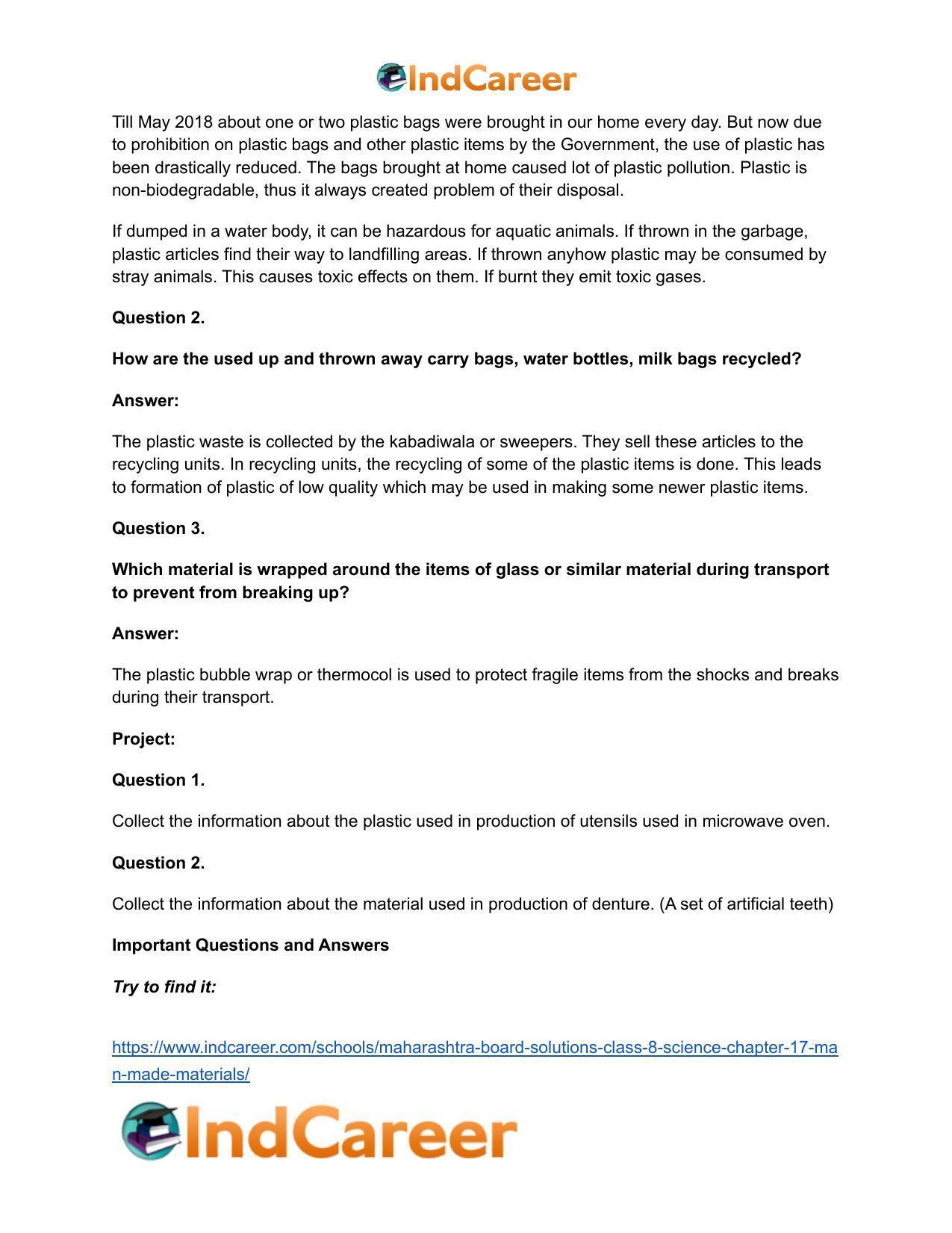 Maharashtra Board Solutions Class 8-Science: Chapter 17- Man-made Materials - Page 12