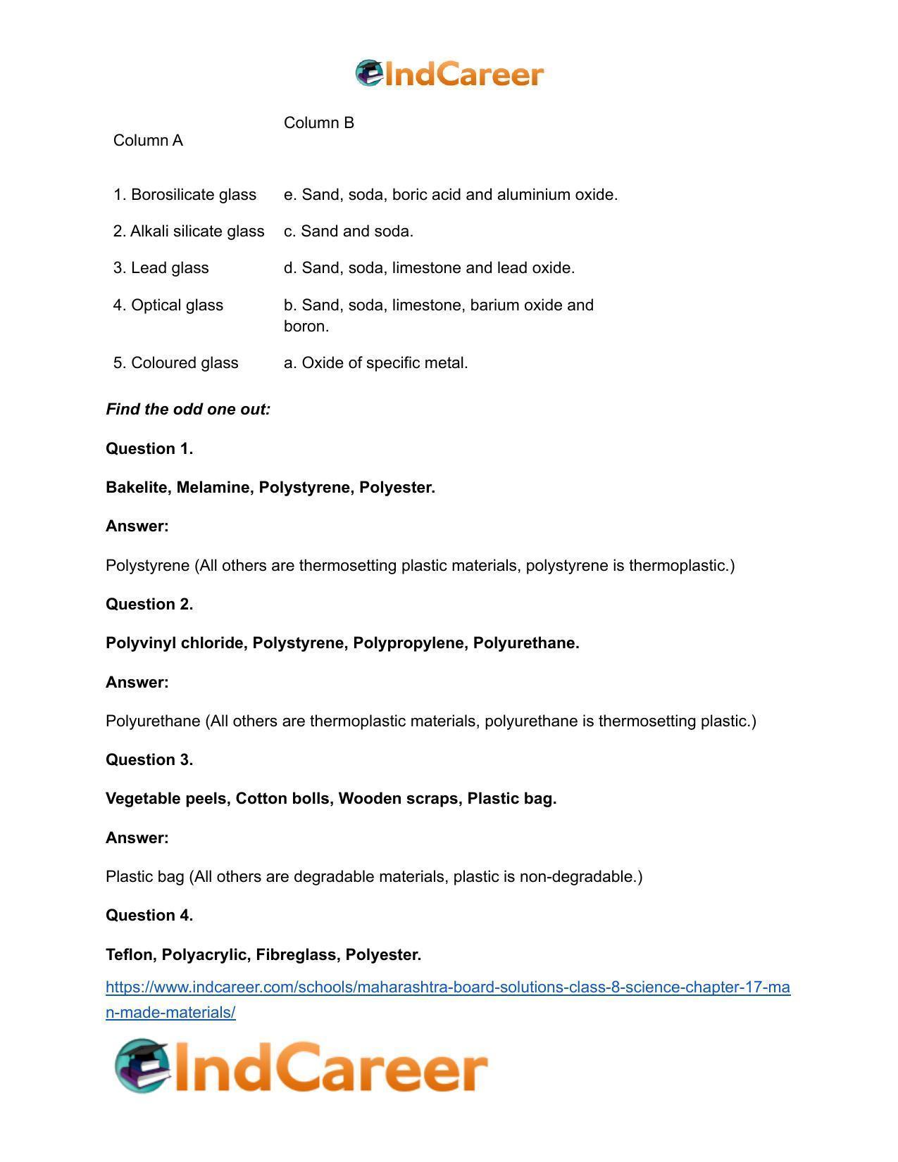 Maharashtra Board Solutions Class 8-Science: Chapter 17- Man-made Materials - Page 15