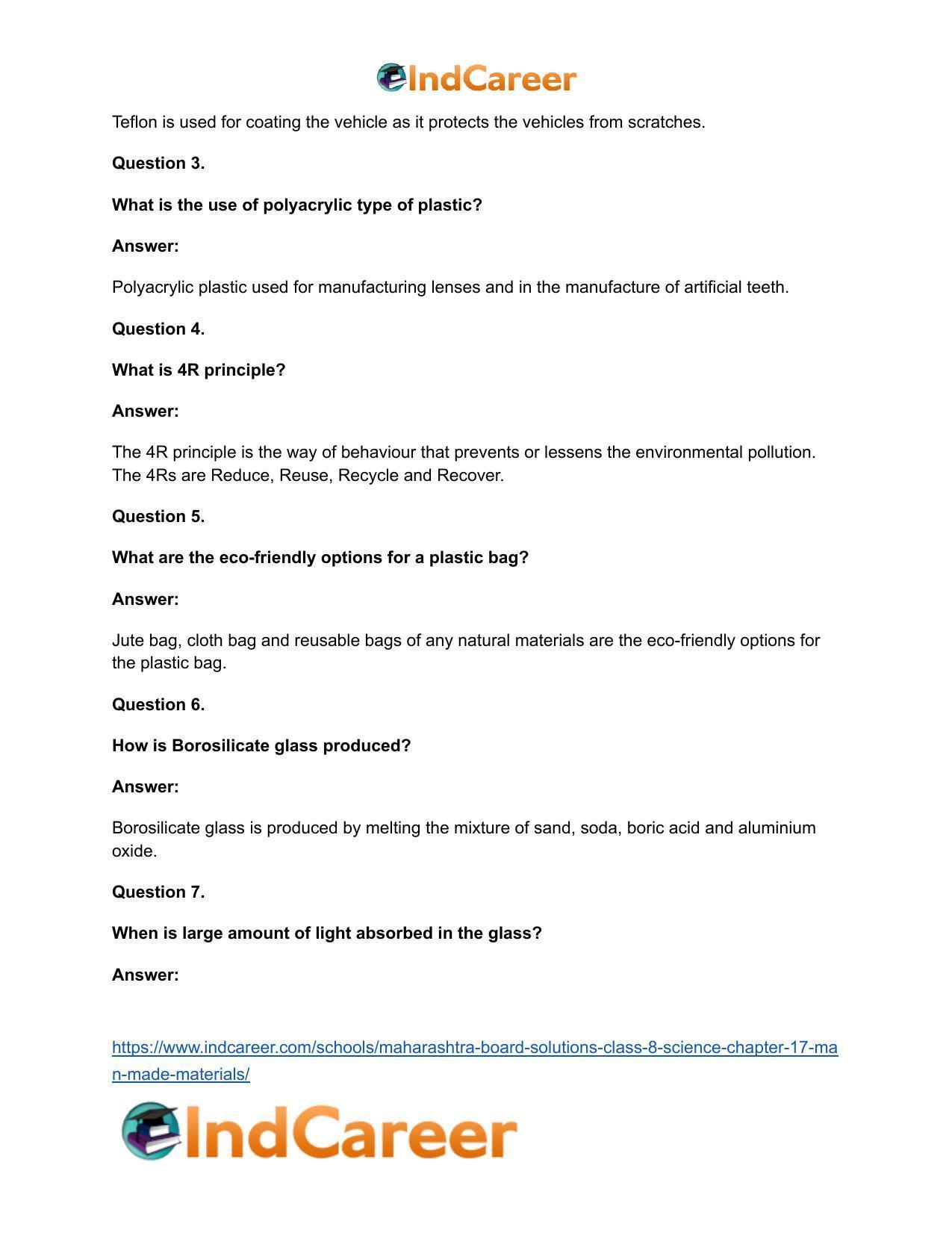 Maharashtra Board Solutions Class 8-Science: Chapter 17- Man-made Materials - Page 19