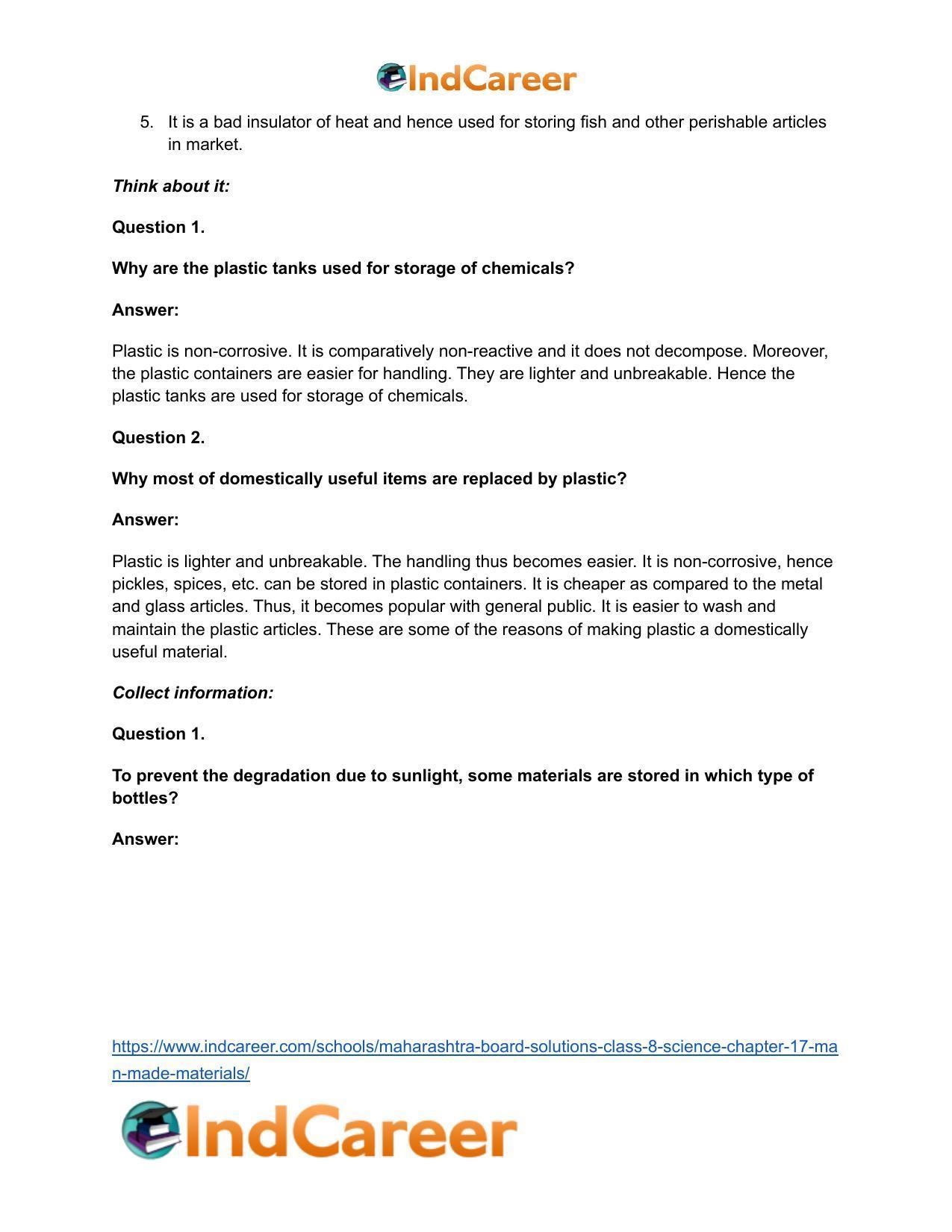 Maharashtra Board Solutions Class 8-Science: Chapter 17- Man-made Materials - Page 21