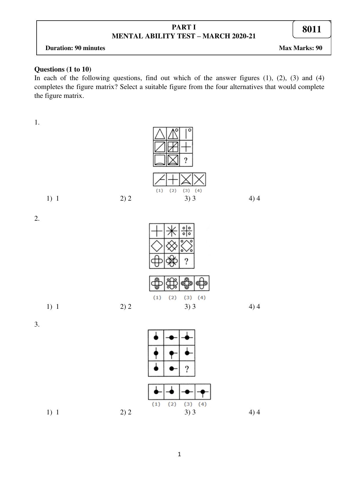 Puducherry NMMS 2020 Question Paper - Page 2
