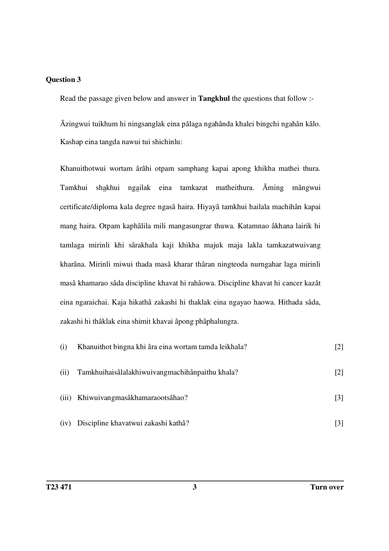 ICSE Class 10 TANGKHUL 2023 Question Paper - Page 3