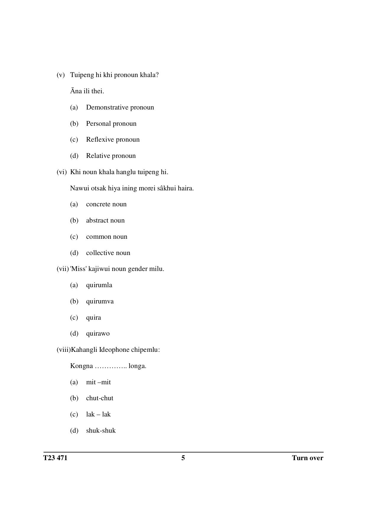 ICSE Class 10 TANGKHUL 2023 Question Paper - Page 5