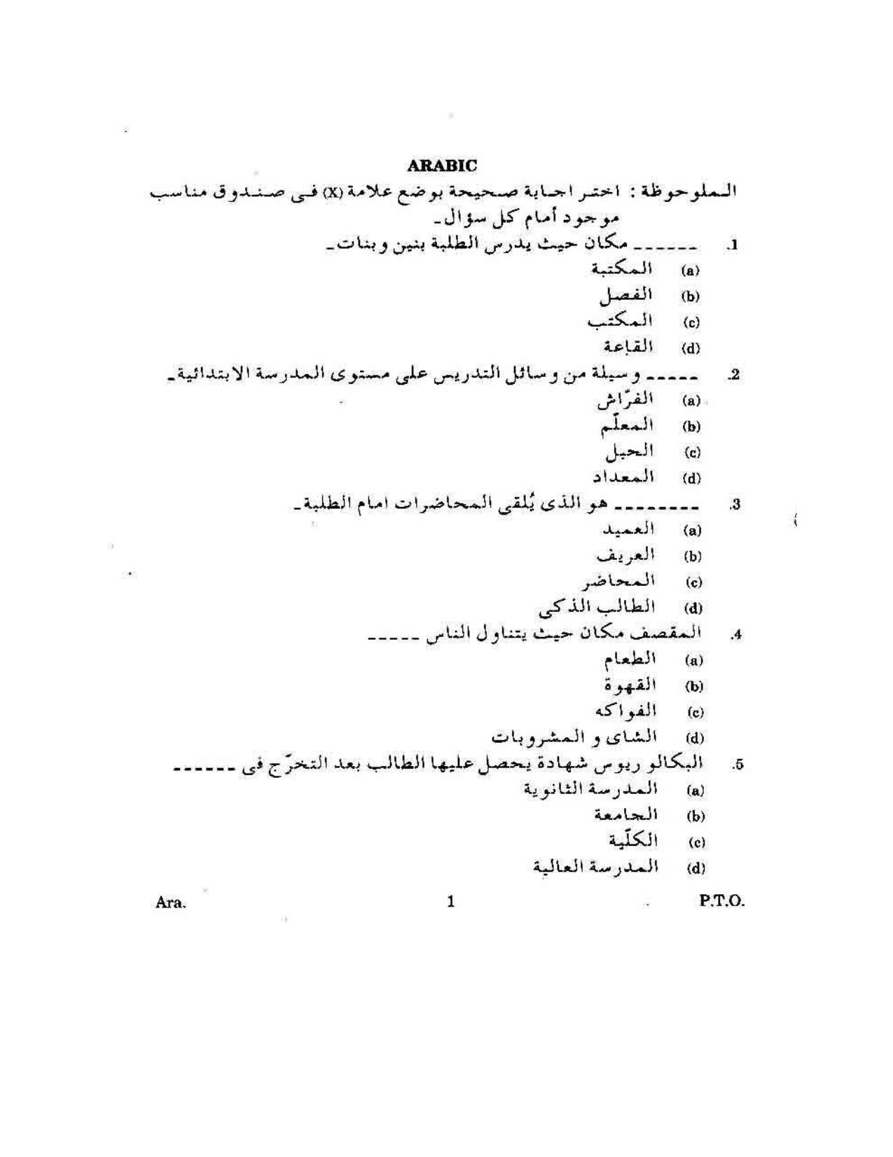 KUET 2023 M.A. Arabic Question Paper - Page 71