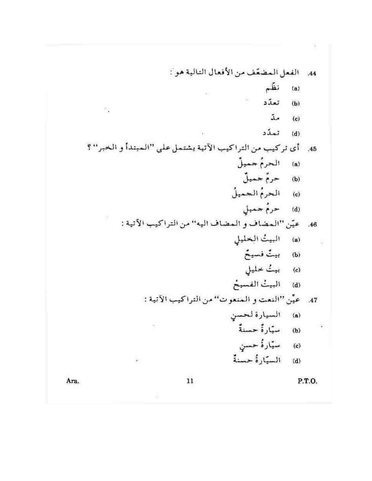 KUET 2023 M.A. Arabic Question Paper - Page 81