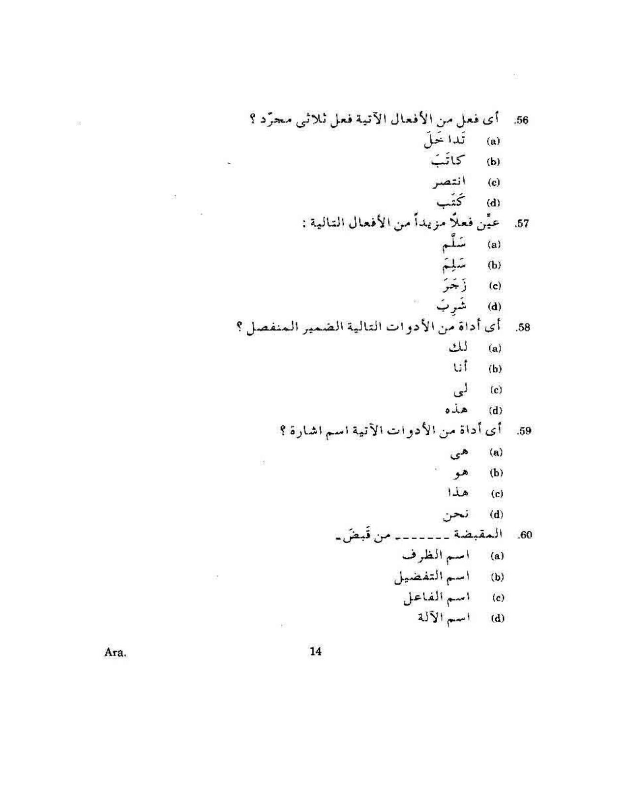 KUET 2023 M.A. Arabic Question Paper - Page 84