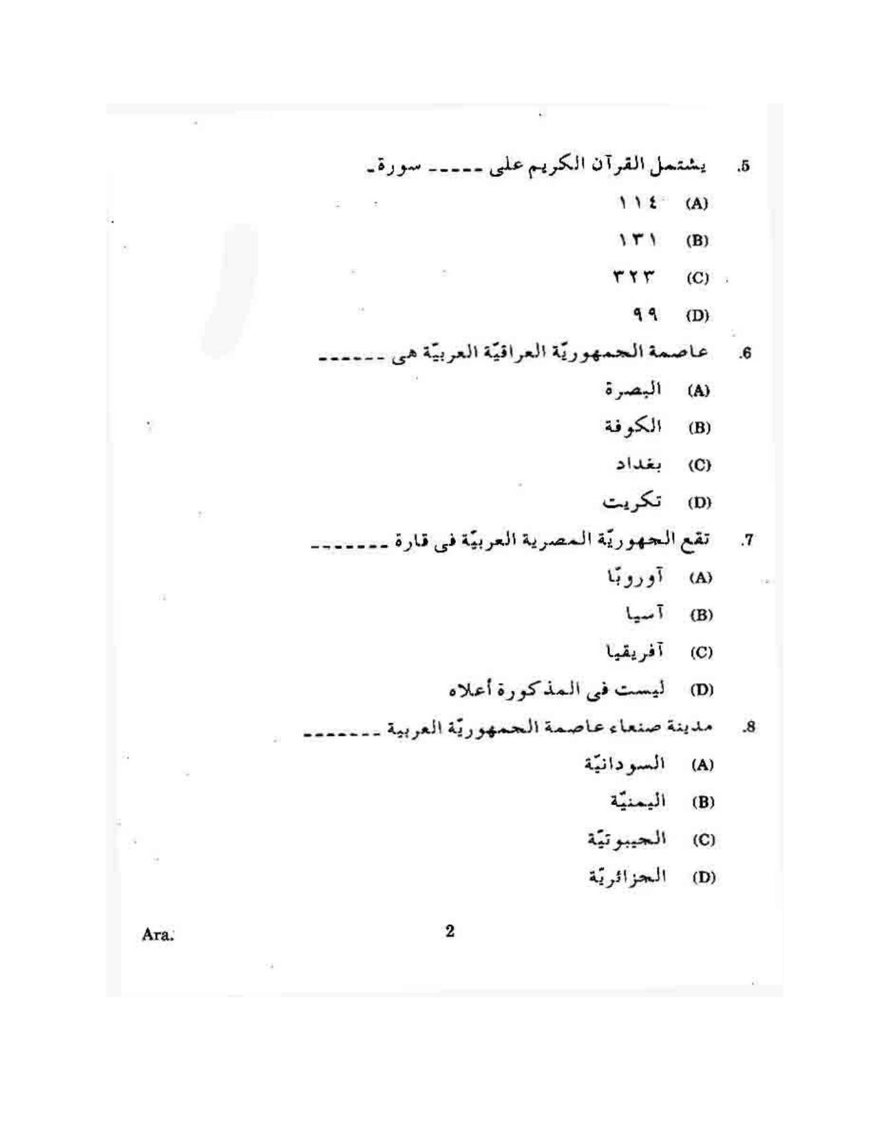 KUET 2023 M.A. Arabic Question Paper - Page 86