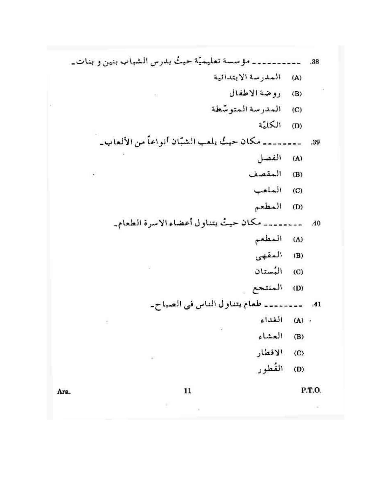 KUET 2023 M.A. Arabic Question Paper - Page 95