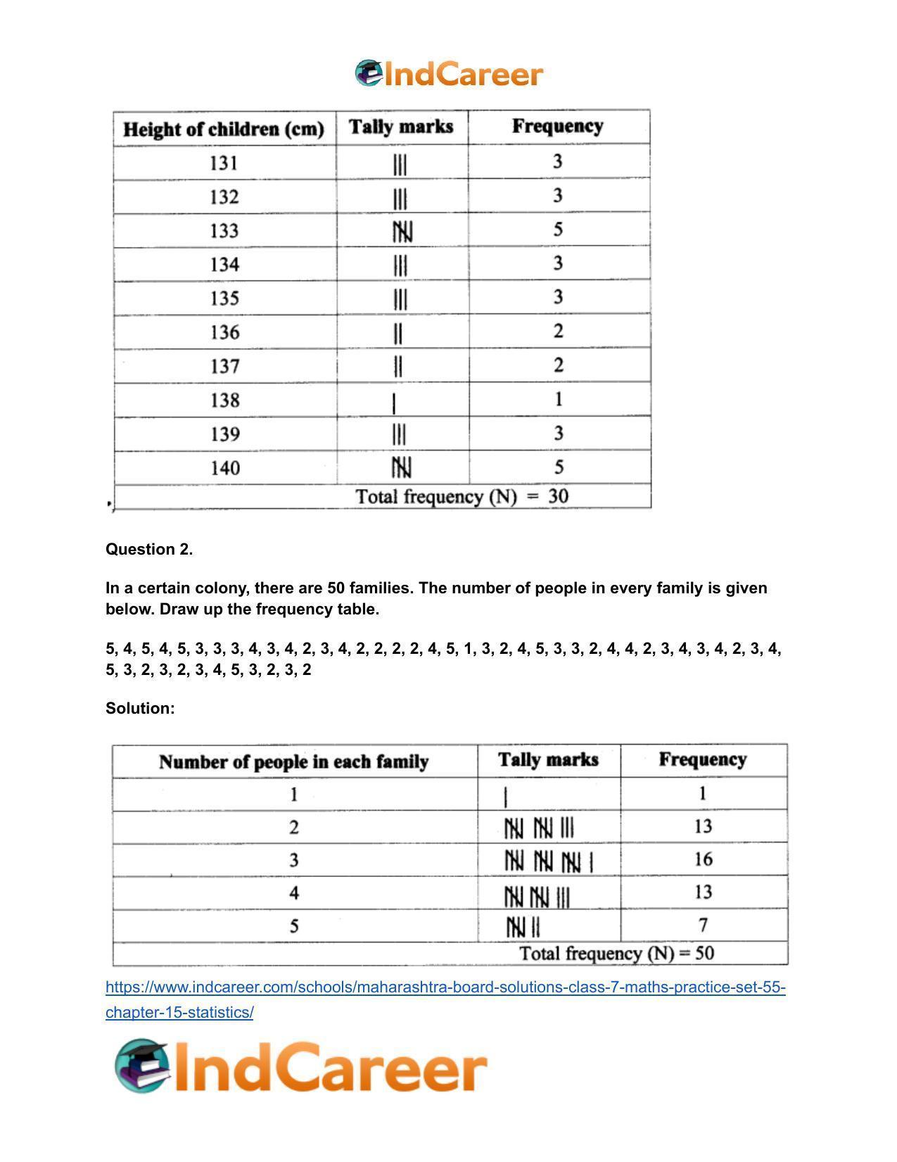 Maharashtra Board Solutions Class 7-Maths (Practice Set 55): Chapter 15- Statistics - Page 3