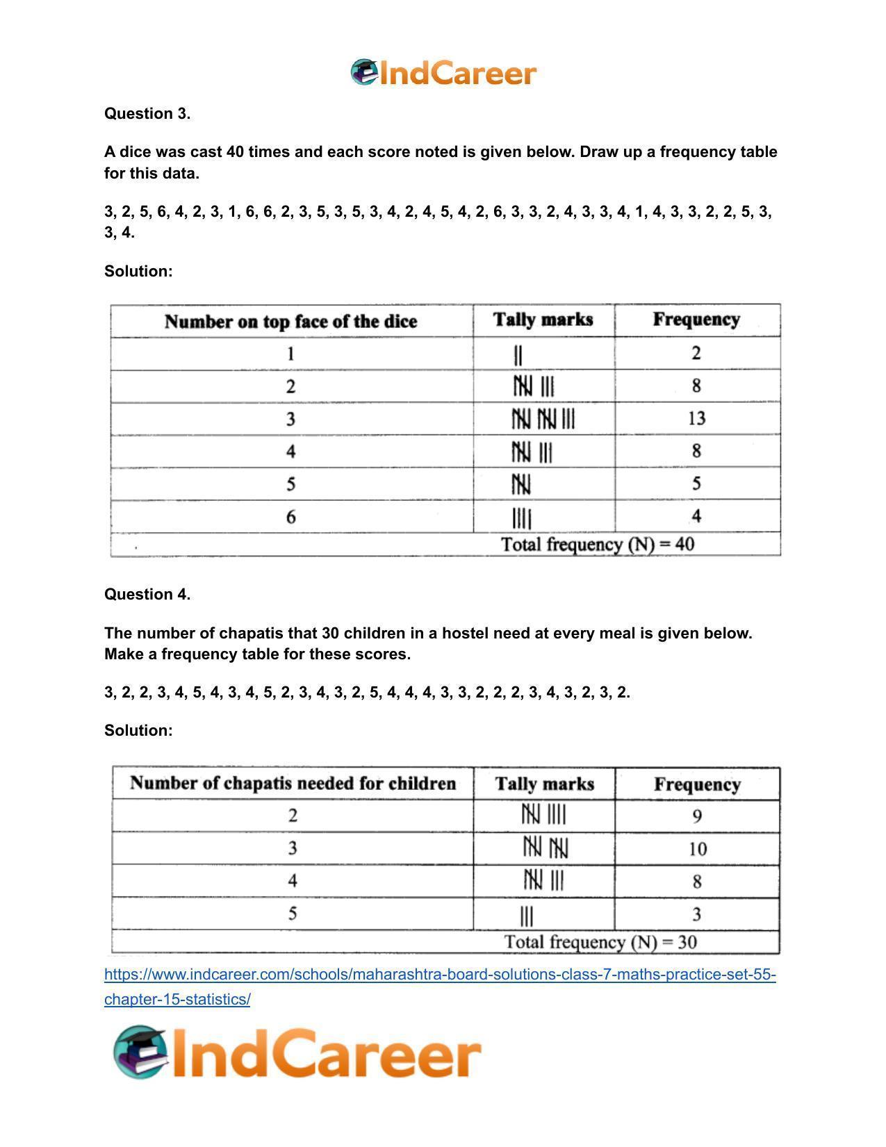 Maharashtra Board Solutions Class 7-Maths (Practice Set 55): Chapter 15- Statistics - Page 4