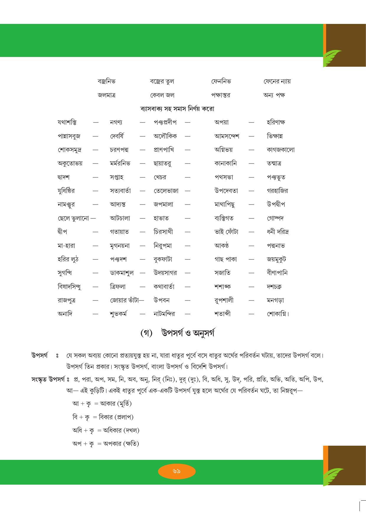 Tripura Board Class 9 Bengali Workbooks - Page 69