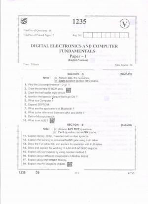 AP Intermediate 2nd Year Vocational Question Paper September-2021- Digital_Electronics_and_Computer_Fundamentals-I