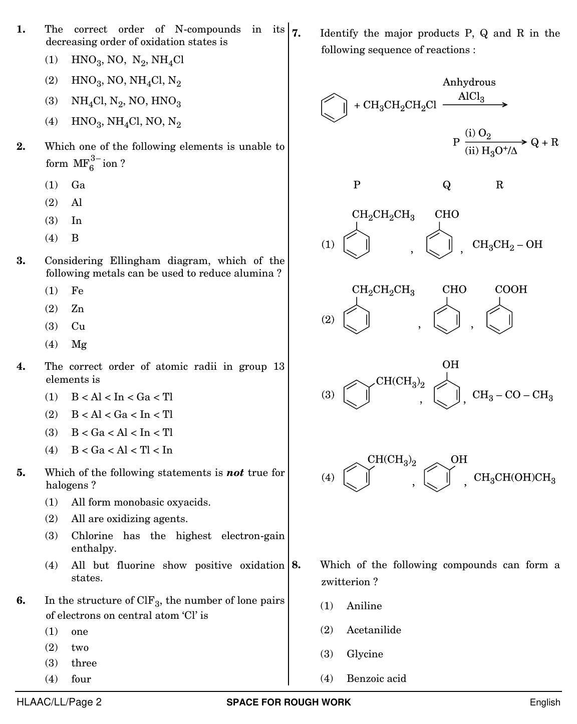 NEET English LL 2019 Question Paper - Page 2