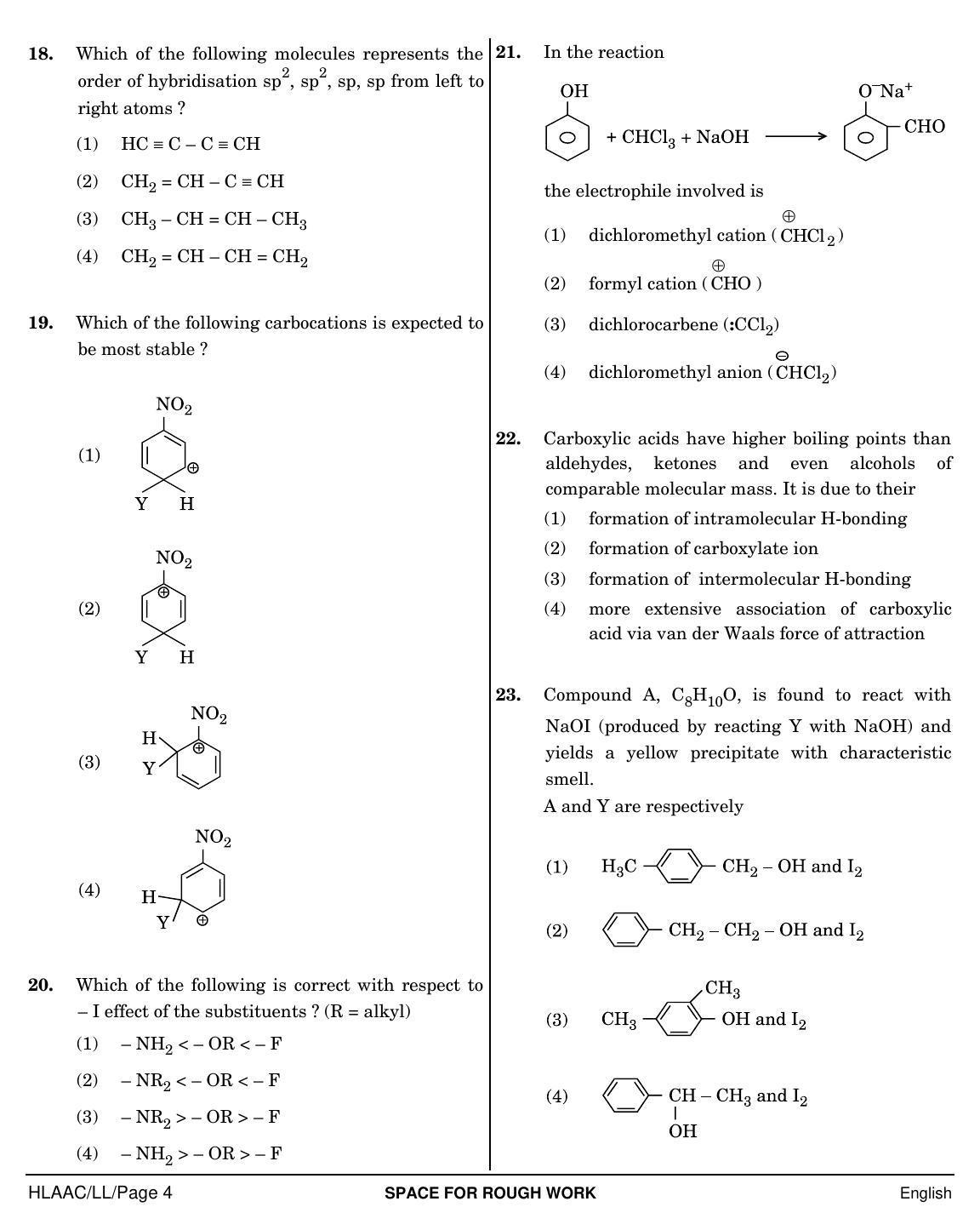 NEET English LL 2019 Question Paper - Page 4