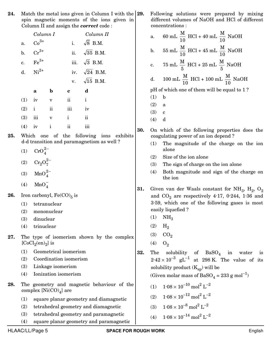 NEET English LL 2019 Question Paper - Page 5