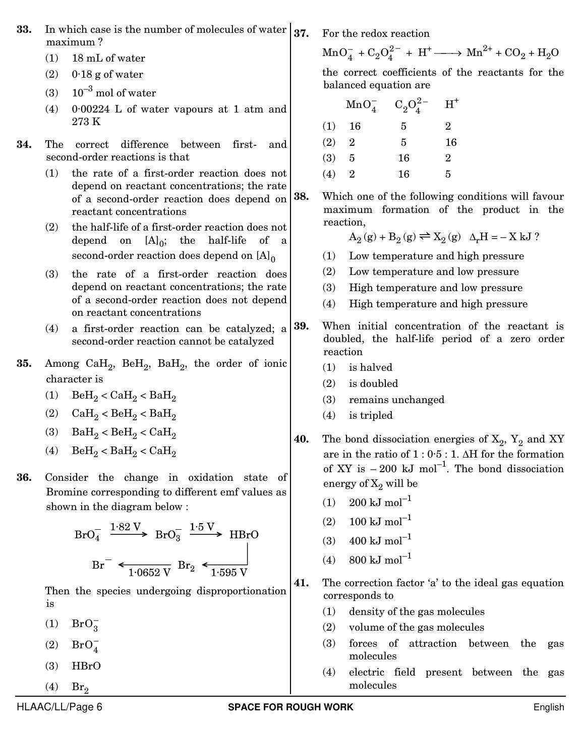 NEET English LL 2019 Question Paper - Page 6