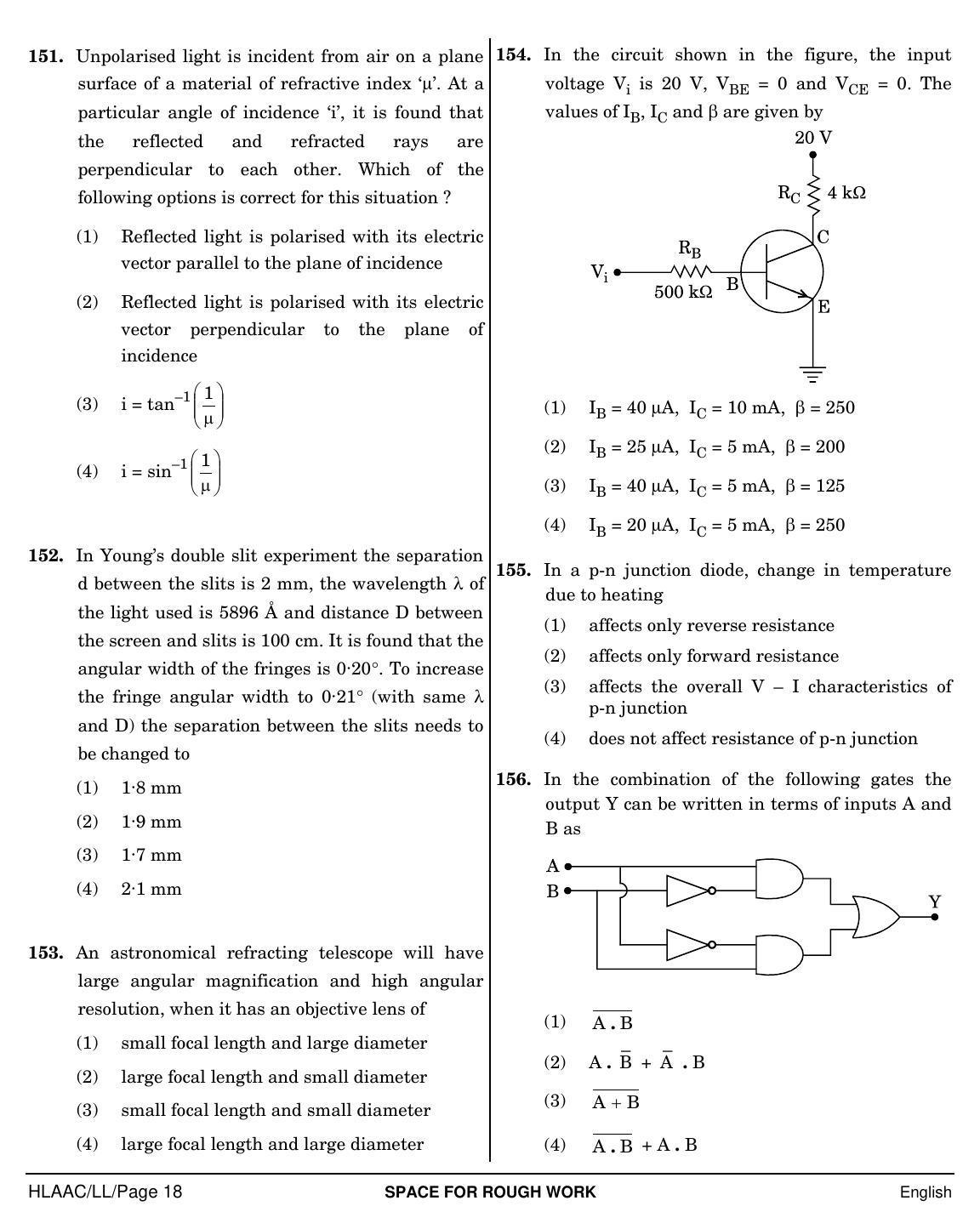 NEET English LL 2019 Question Paper - Page 18
