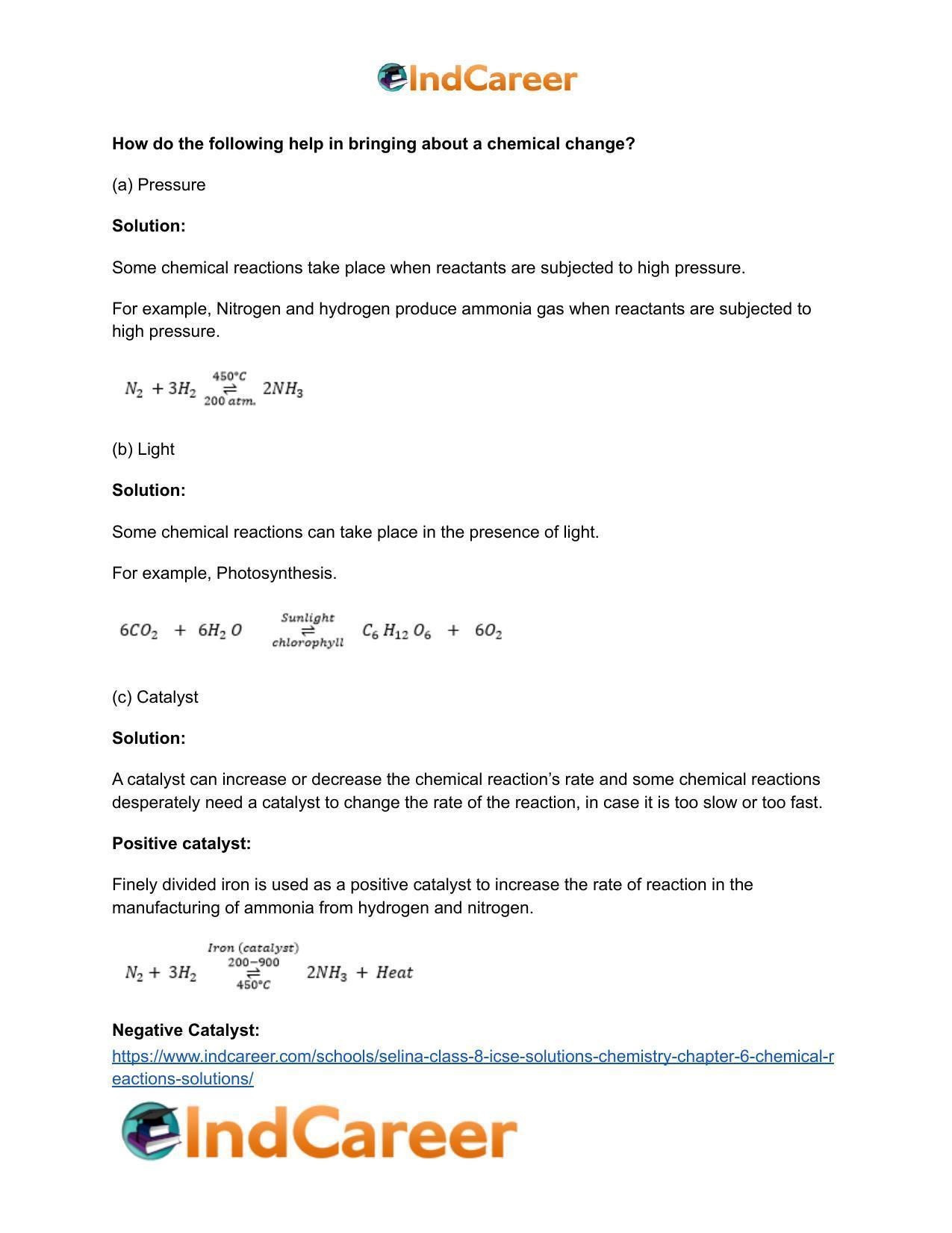 Selina Class 8 ICSE Solutions Chemistry : Chapter 6- Chemical Reactions Solutions - Page 4