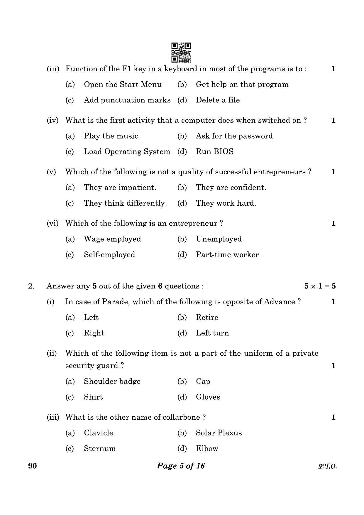 CBSE Class 10 90_Security 2023 Question Paper - Page 5