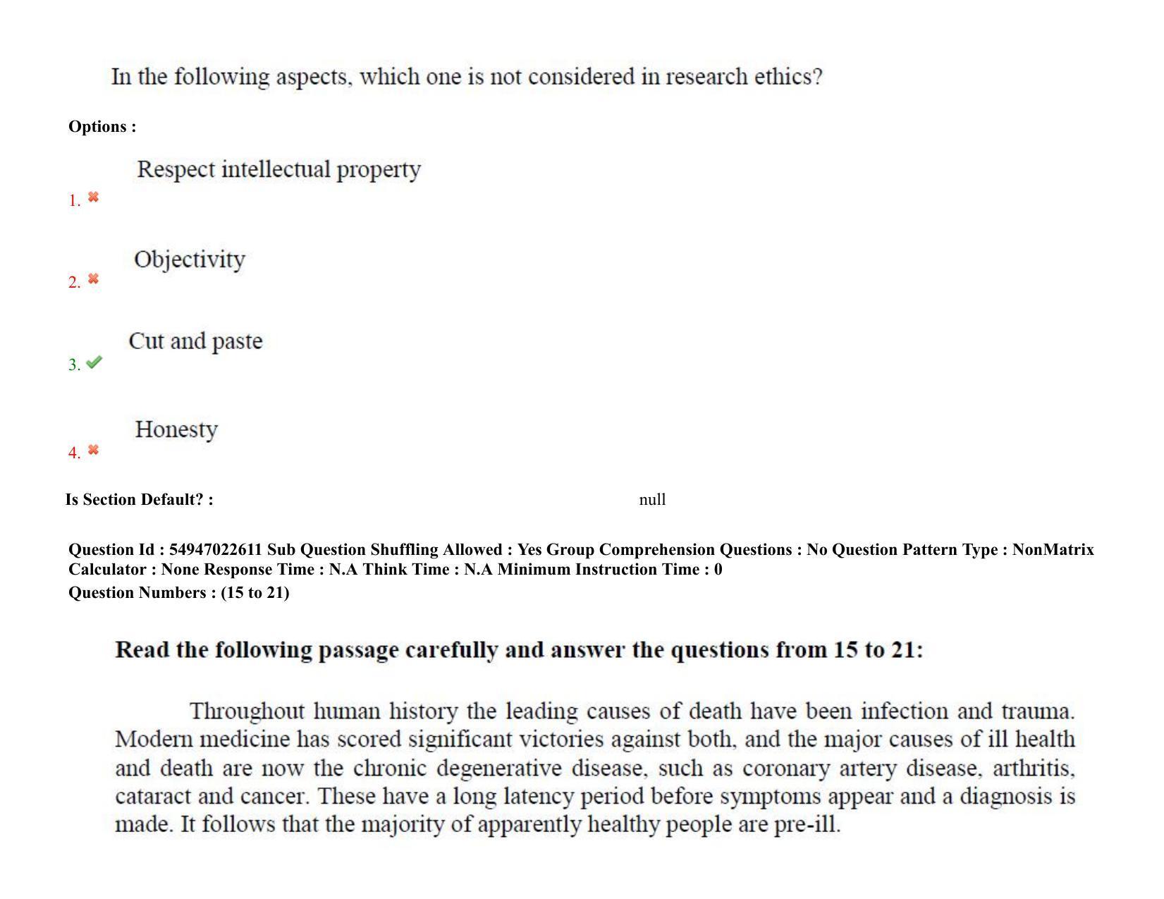 AP RCET 2022: Bio Chemistry-  17/10/2022 (Monday) Session-I Question Paper With keys - Page 11