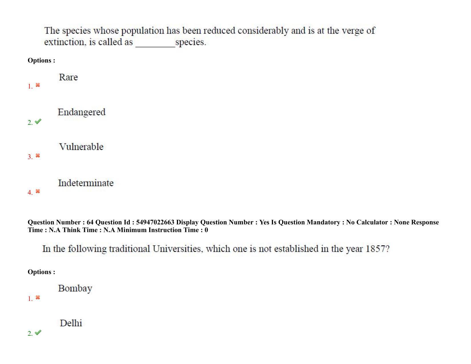 AP RCET 2022: Bio Chemistry-  17/10/2022 (Monday) Session-I Question Paper With keys - Page 47
