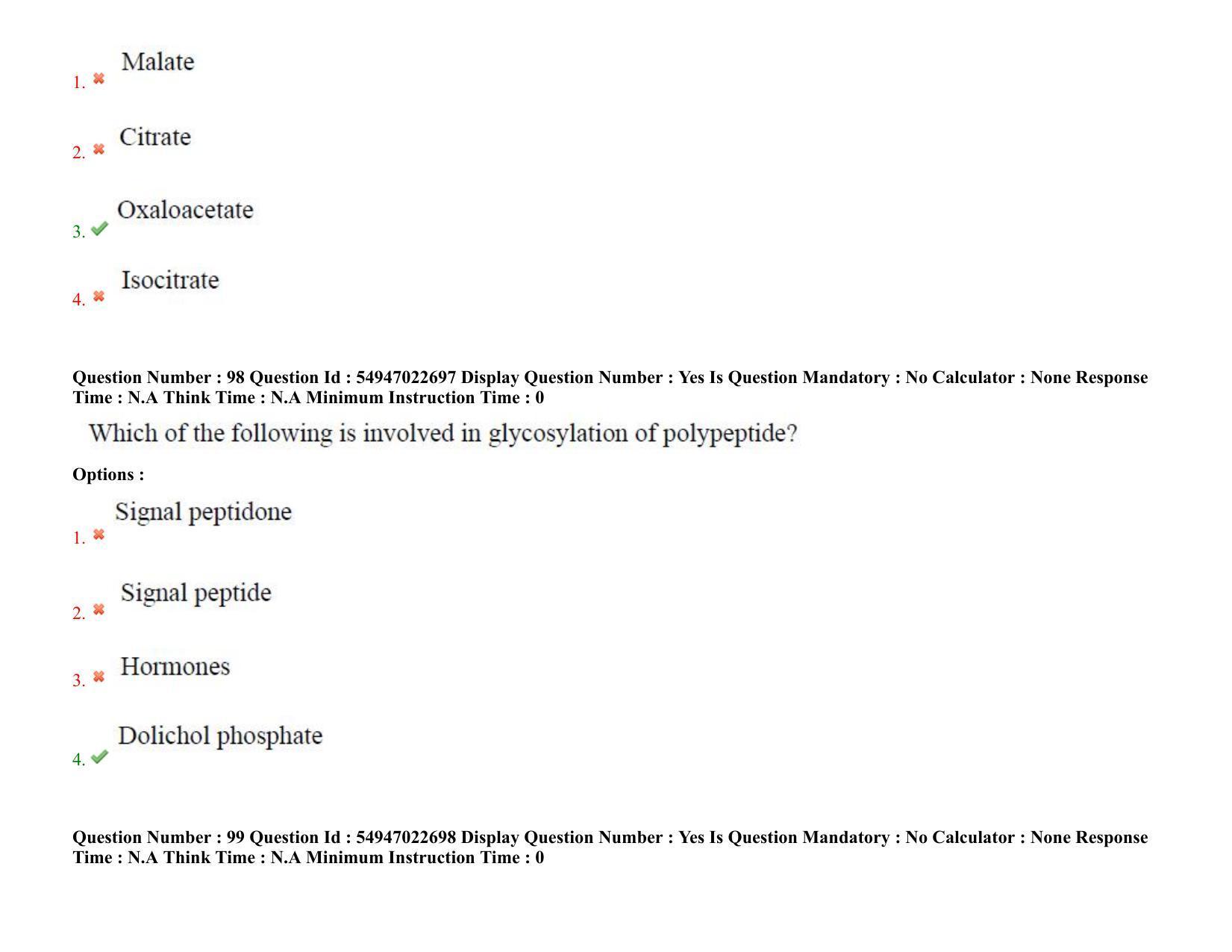 AP RCET 2022: Bio Chemistry-  17/10/2022 (Monday) Session-I Question Paper With keys - Page 67