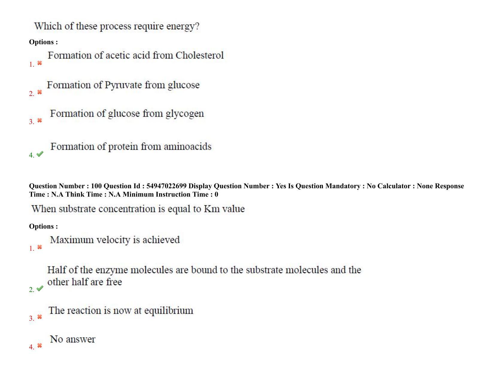 AP RCET 2022: Bio Chemistry-  17/10/2022 (Monday) Session-I Question Paper With keys - Page 68