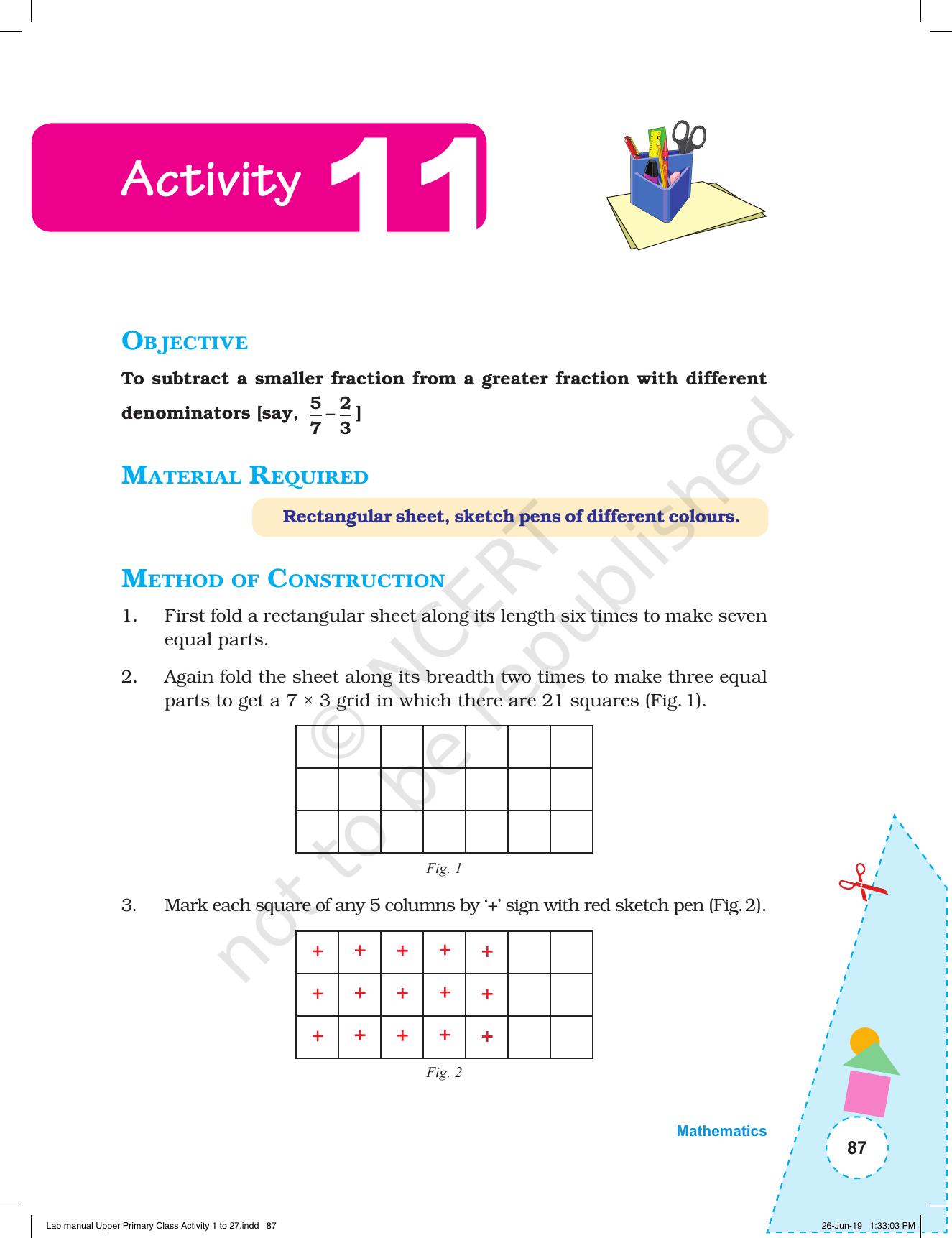 NCERT Laboratory Manuals for Class VI to VIII: Mathematics - Activities for VI to VIII (1- 27) - Page 25