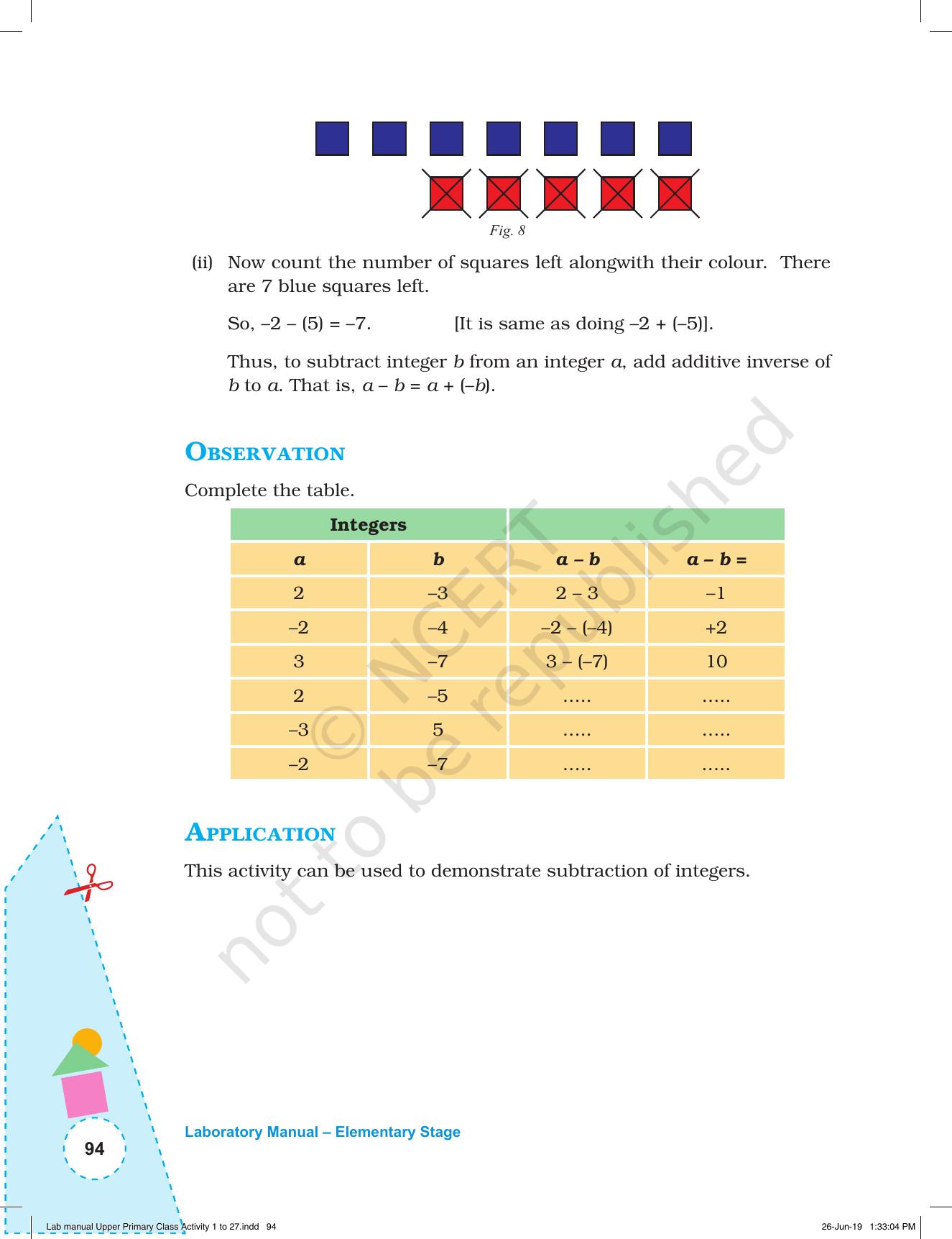 NCERT Laboratory Manuals for Class VI to VIII: Mathematics - Activities for VI to VIII (1- 27) - Page 32