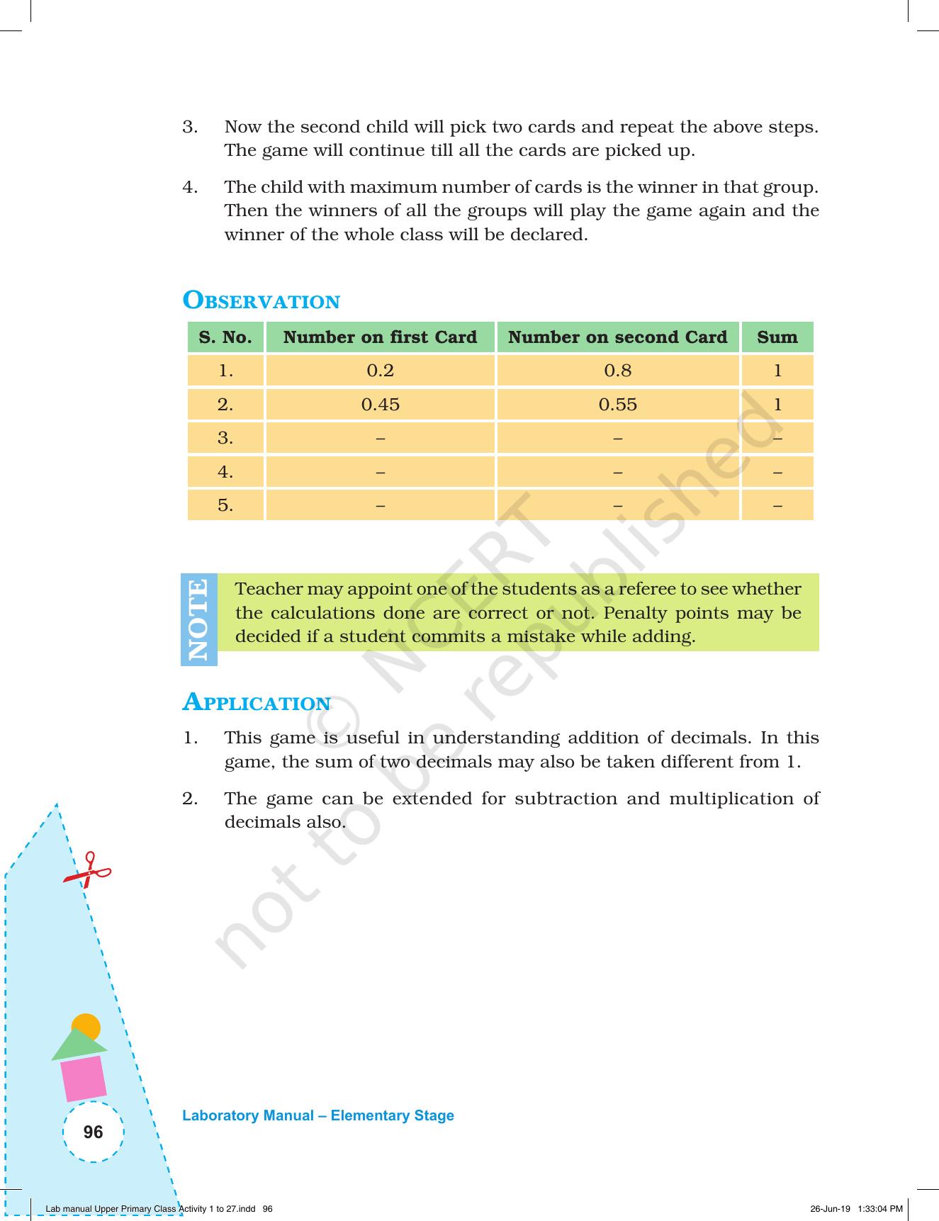 NCERT Laboratory Manuals for Class VI to VIII: Mathematics - Activities for VI to VIII (1- 27) - Page 34