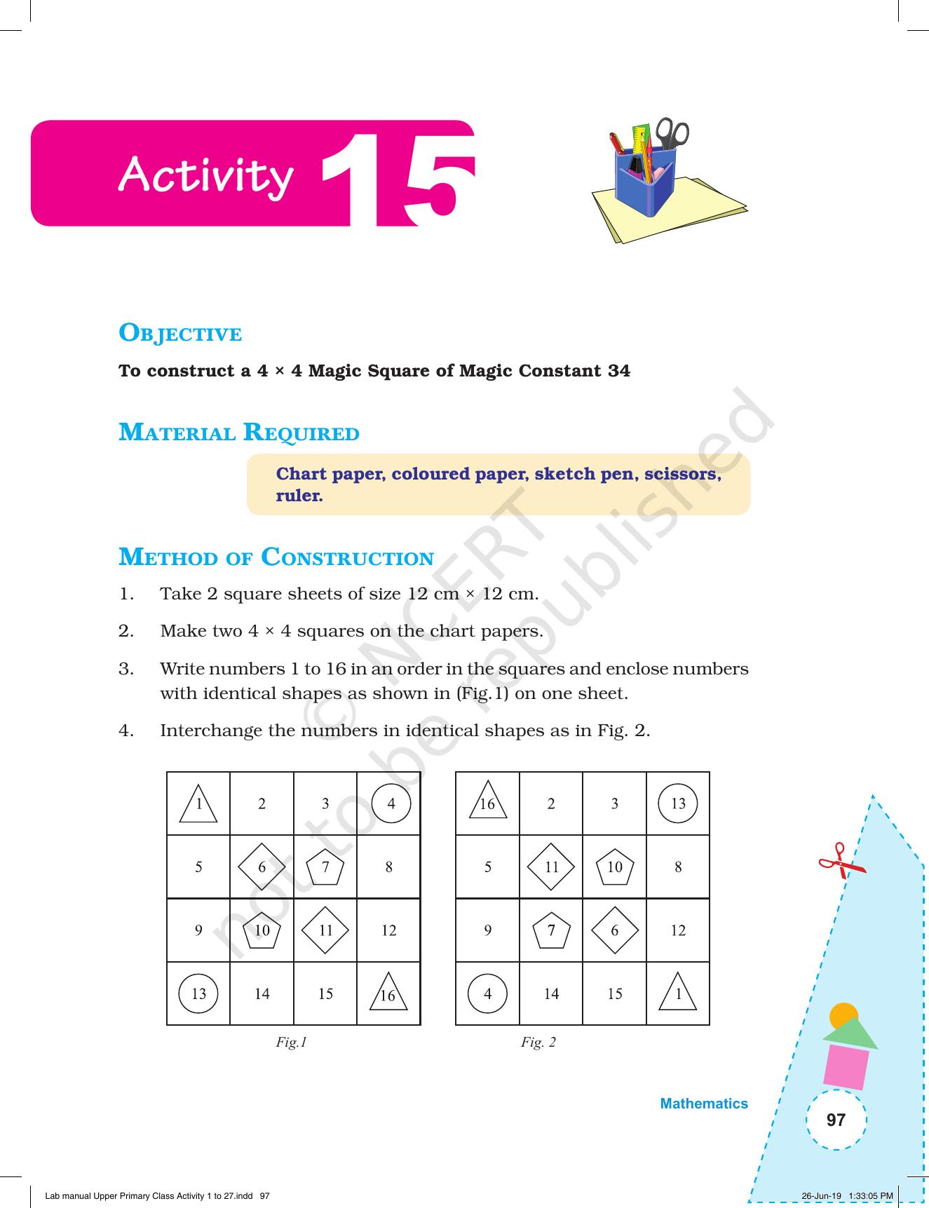 NCERT Laboratory Manuals for Class VI to VIII: Mathematics - Activities for VI to VIII (1- 27) - Page 35