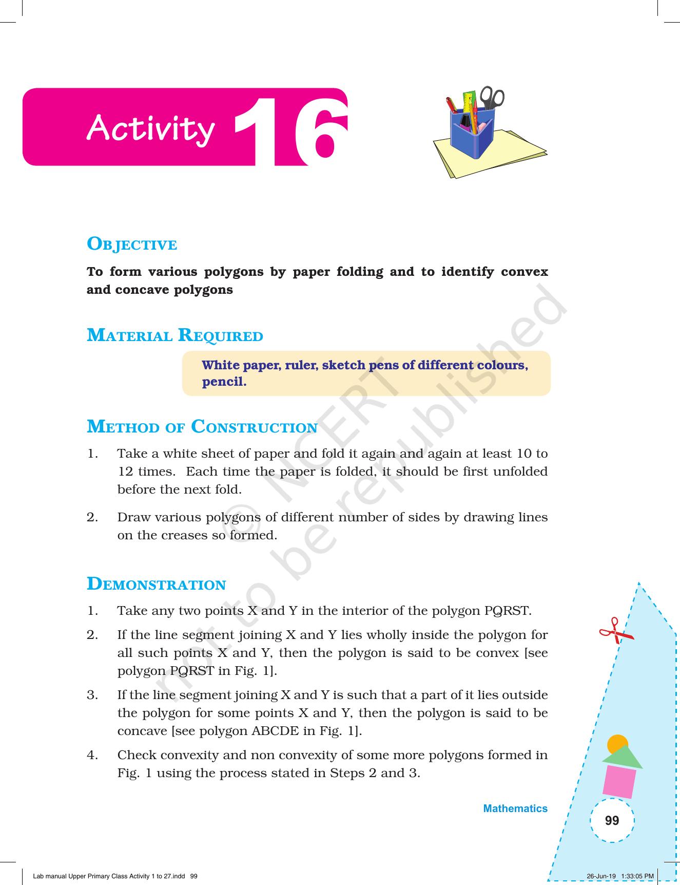 NCERT Laboratory Manuals for Class VI to VIII: Mathematics - Activities for VI to VIII (1- 27) - Page 37