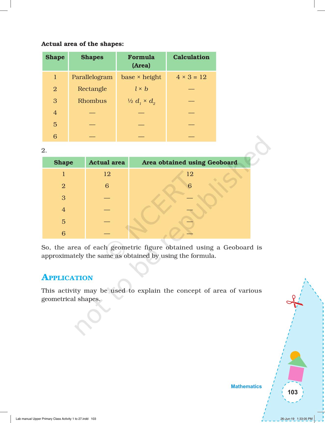 NCERT Laboratory Manuals for Class VI to VIII: Mathematics - Activities for VI to VIII (1- 27) - Page 41