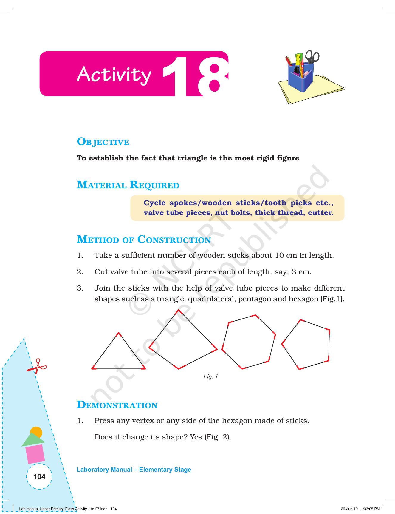 NCERT Laboratory Manuals for Class VI to VIII: Mathematics - Activities for VI to VIII (1- 27) - Page 42