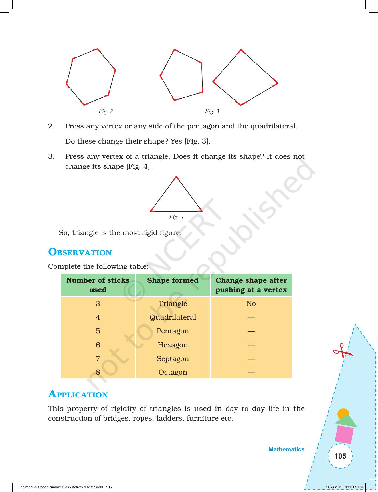 NCERT Laboratory Manuals for Class VI to VIII: Mathematics - Activities for VI to VIII (1- 27) - Page 43