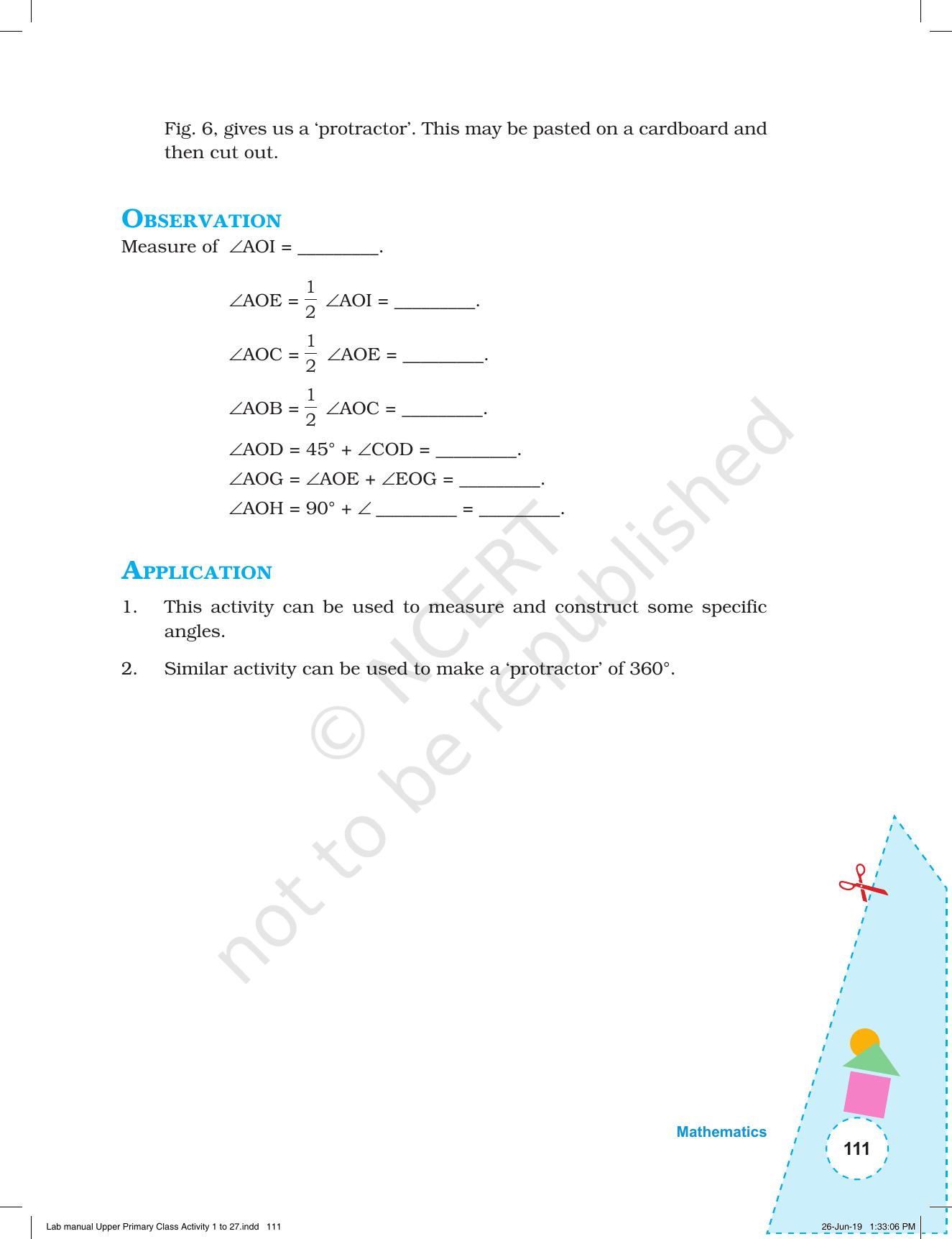 NCERT Laboratory Manuals for Class VI to VIII: Mathematics - Activities for VI to VIII (1- 27) - Page 49