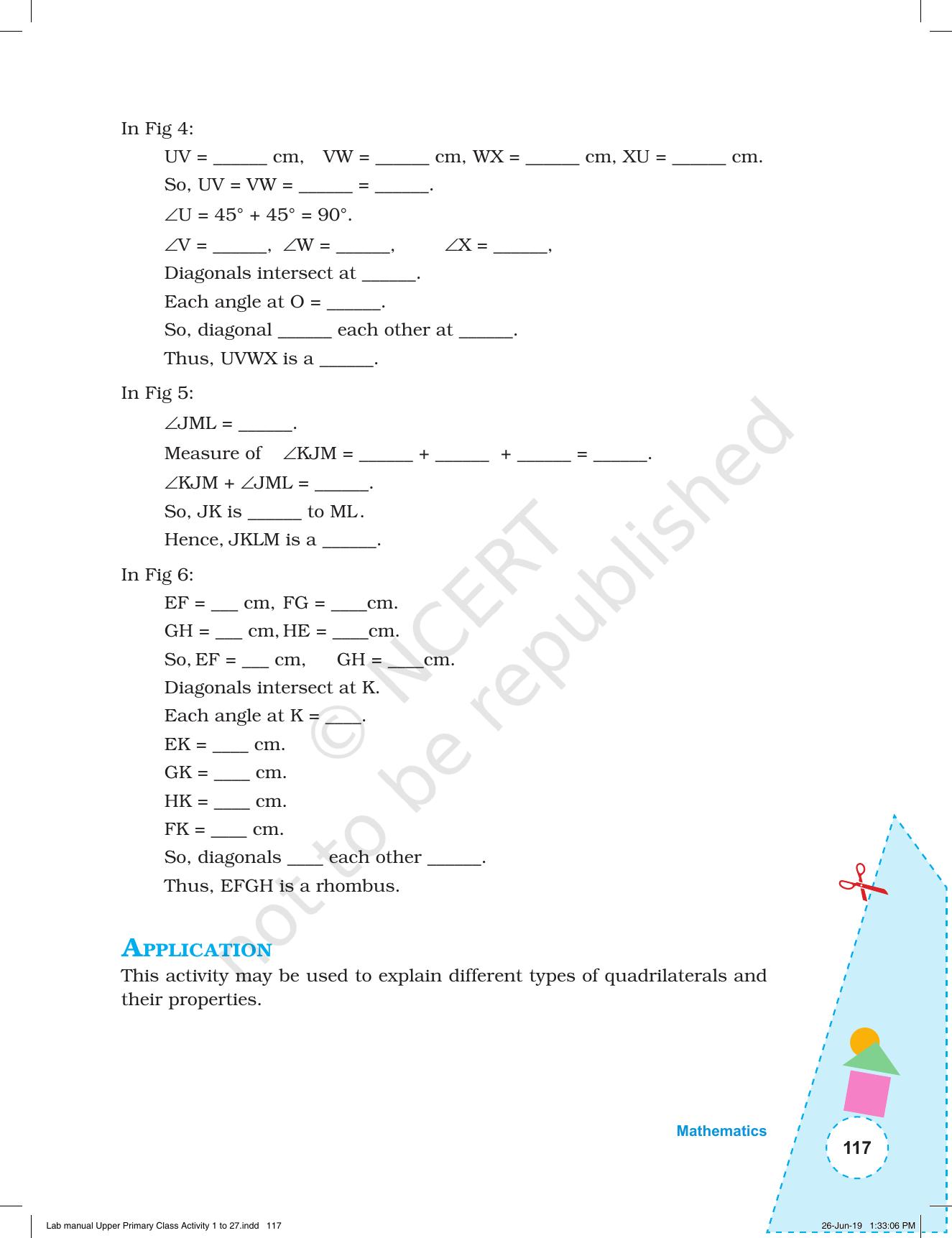 NCERT Laboratory Manuals for Class VI to VIII: Mathematics - Activities for VI to VIII (1- 27) - Page 55