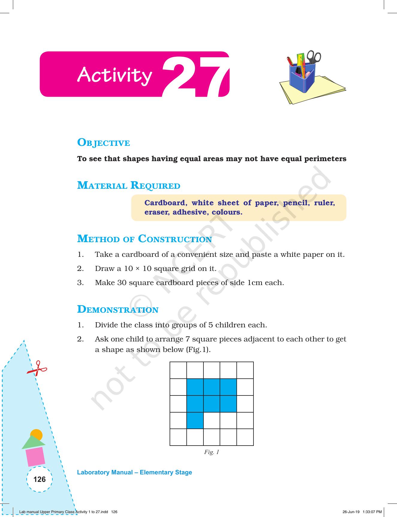 NCERT Laboratory Manuals for Class VI to VIII: Mathematics - Activities for VI to VIII (1- 27) - Page 64
