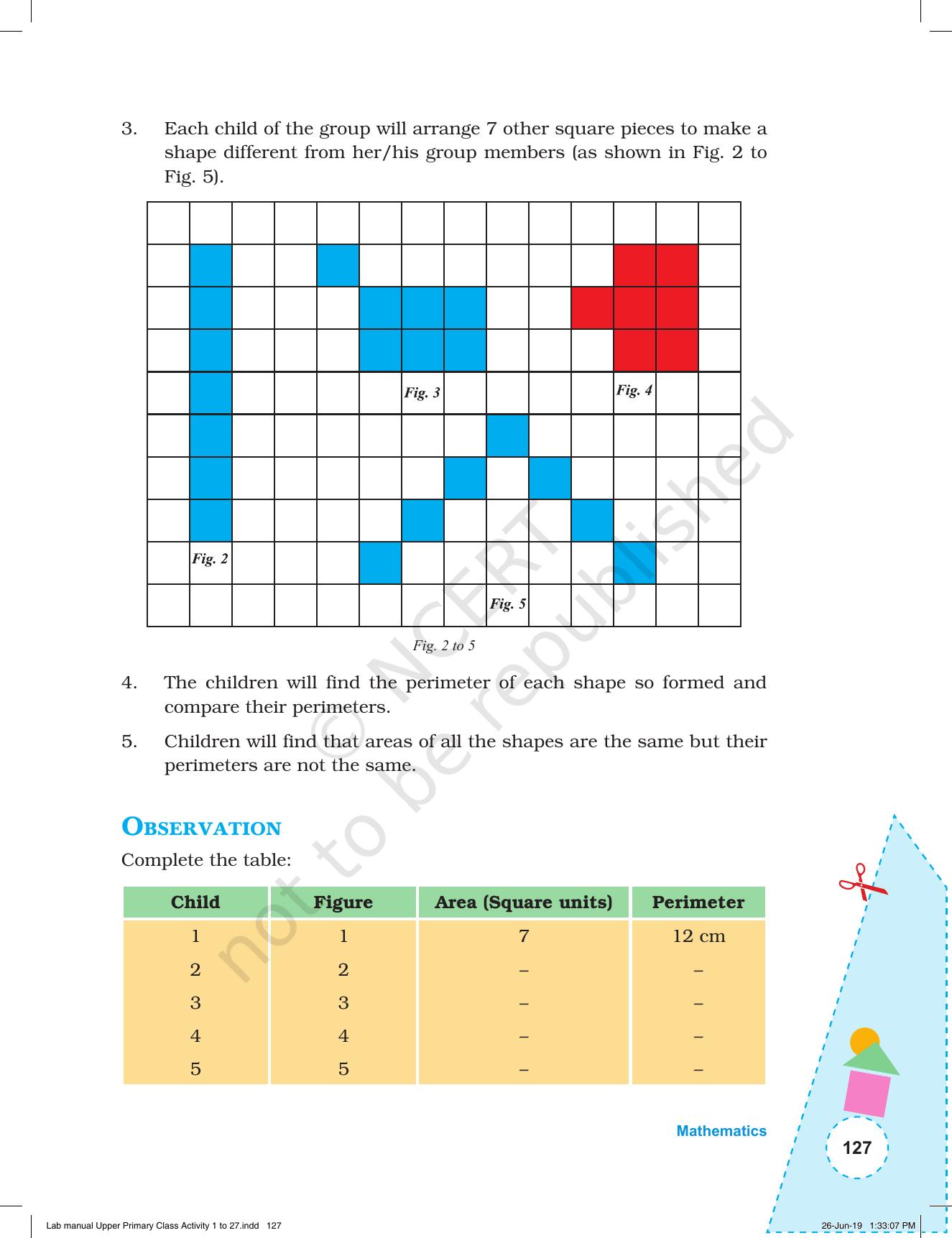 NCERT Laboratory Manuals for Class VI to VIII: Mathematics - Activities for VI to VIII (1- 27) - Page 65