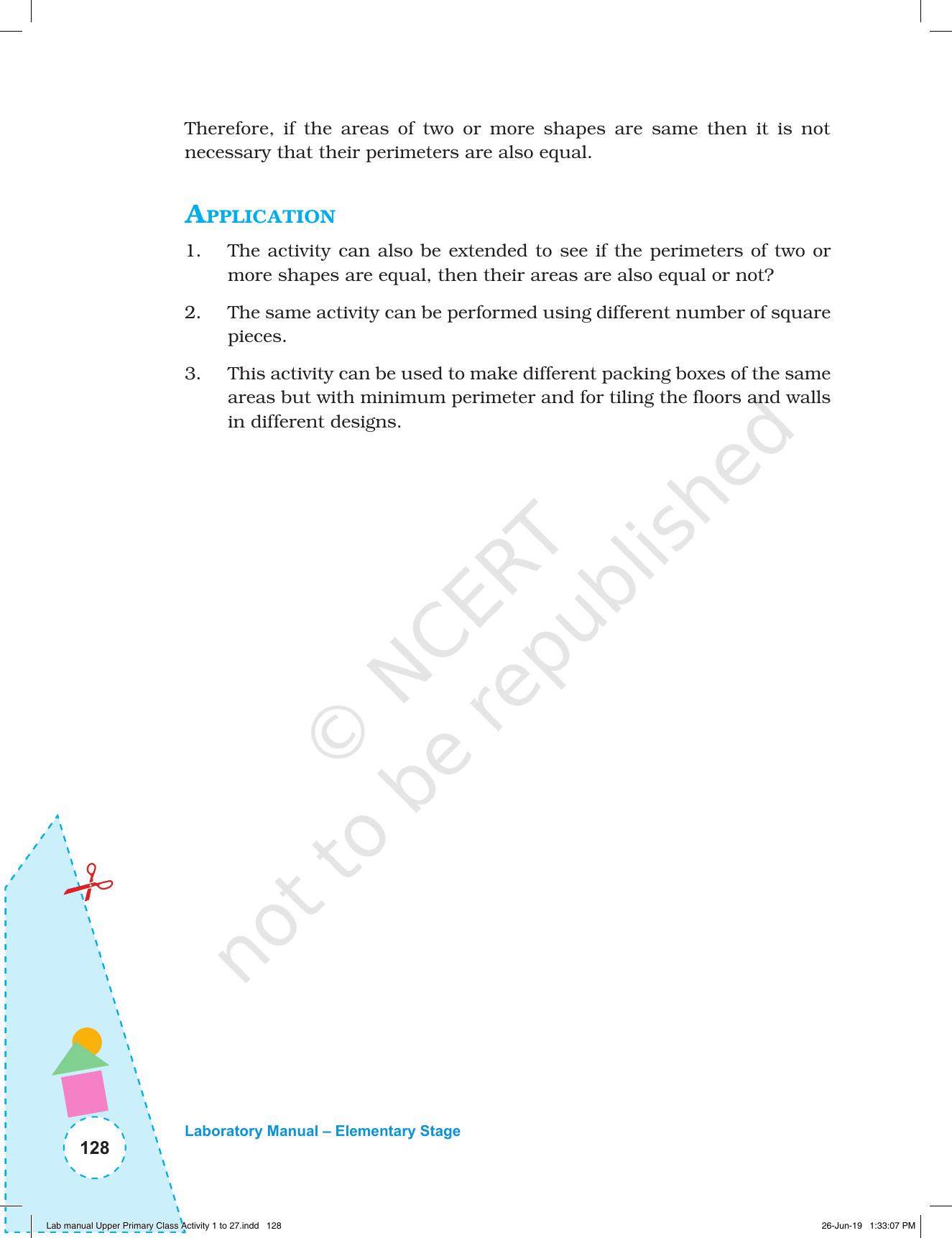 NCERT Laboratory Manuals for Class VI to VIII: Mathematics - Activities for VI to VIII (1- 27) - Page 66