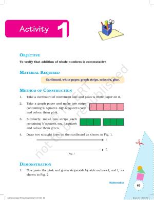 NCERT Laboratory Manuals for Class VI to VIII: Mathematics - Activities for VI to VIII (1- 27)
