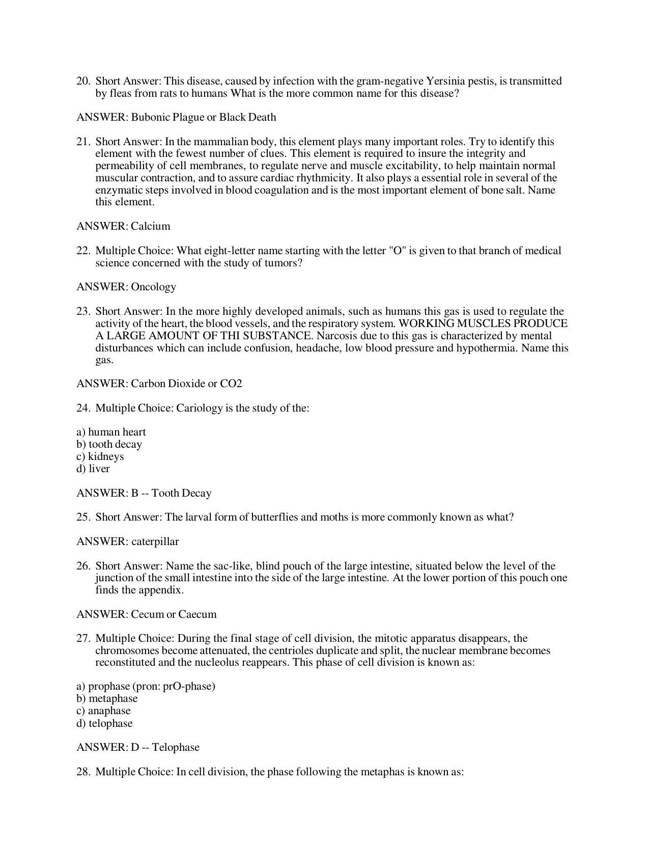 OUAT Biology Sample Paper - Page 4