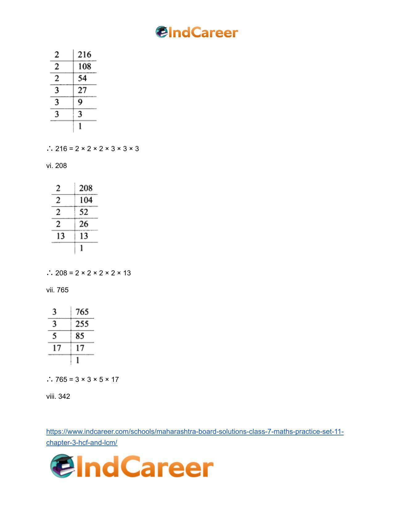 Maharashtra Board Solutions Class 7-Maths (Practice Set 11): Chapter 3- HCF and LCM - Page 4