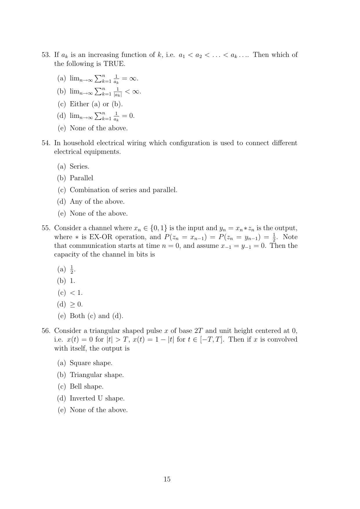 TIFR GS 2011 Computer & Systems Sciences Question Paper - Page 15