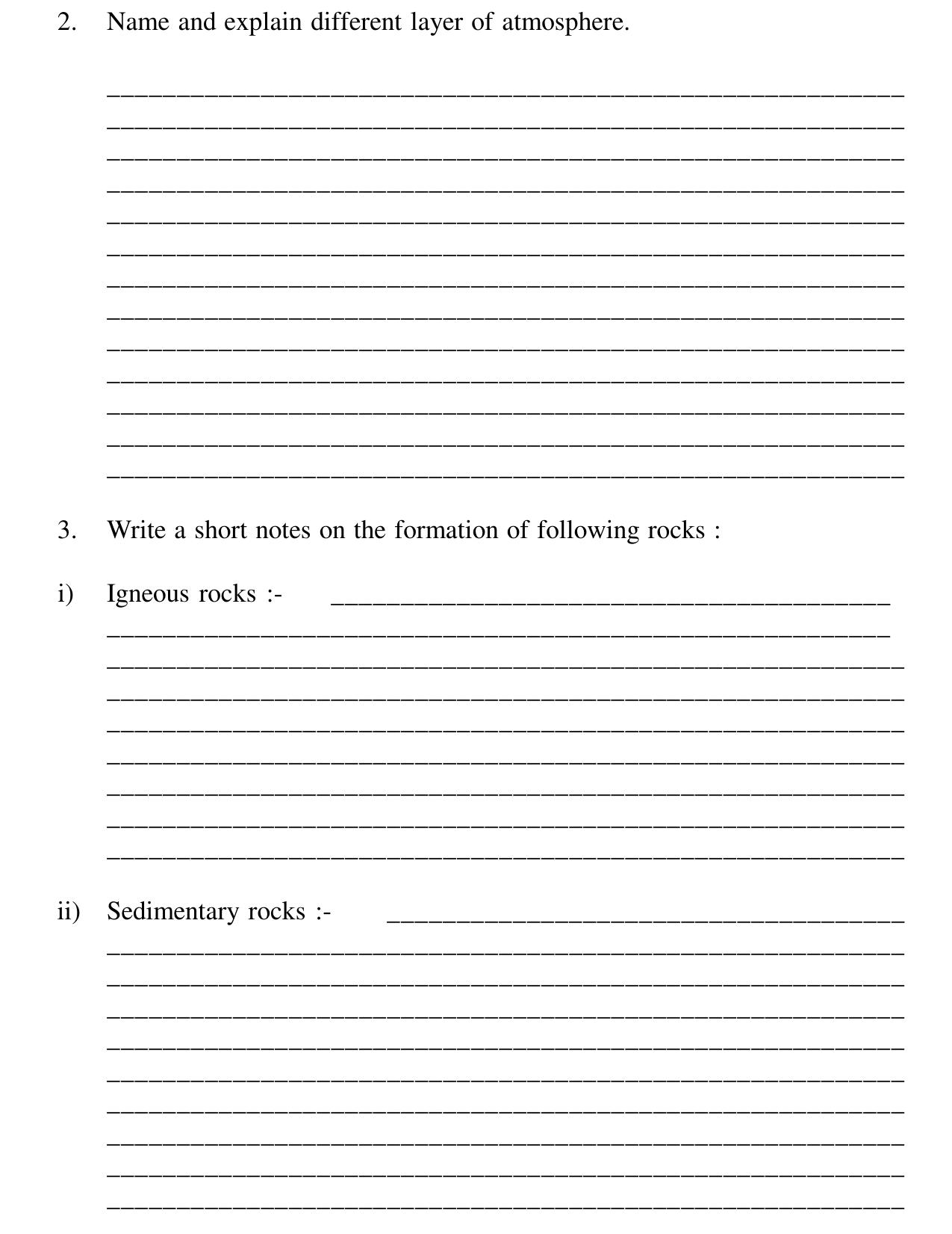 Worksheet for Class 5 Science Assignment 10 - Page 3