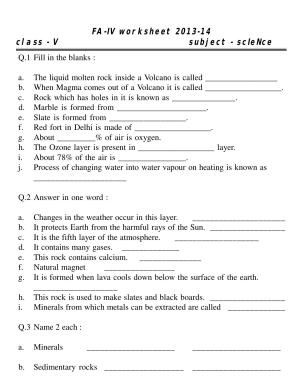 Worksheet for Class 5 Science Assignment 10