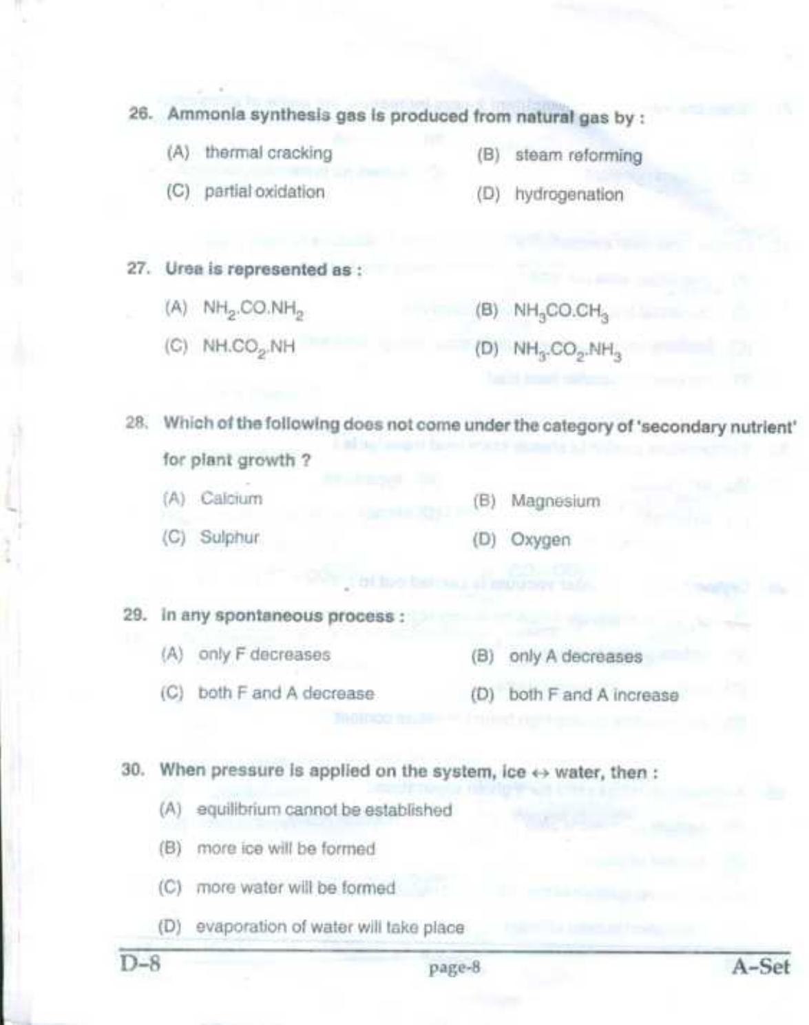 PU CET UG 2017 M.Sc.(Industrial Chemistry) Question Paper - Page 7