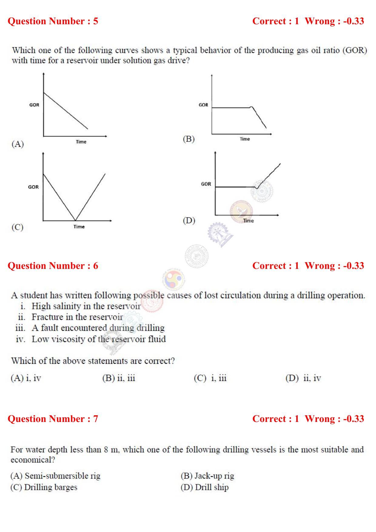 GATE 2017 Petroleum Engineering (PE) Question Paper with Answer Key - Page 3