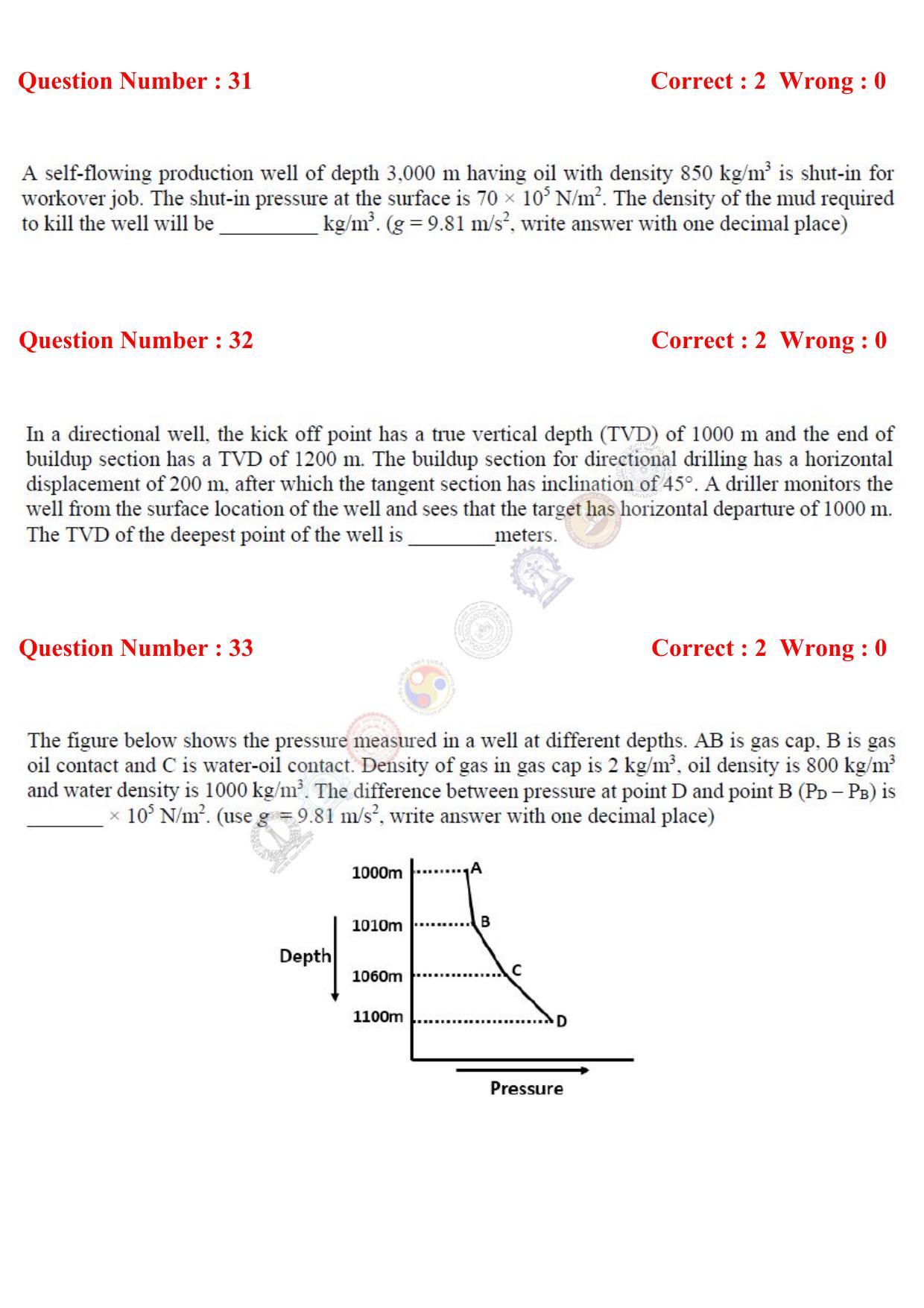 GATE 2017 Petroleum Engineering (PE) Question Paper with Answer Key - Page 10