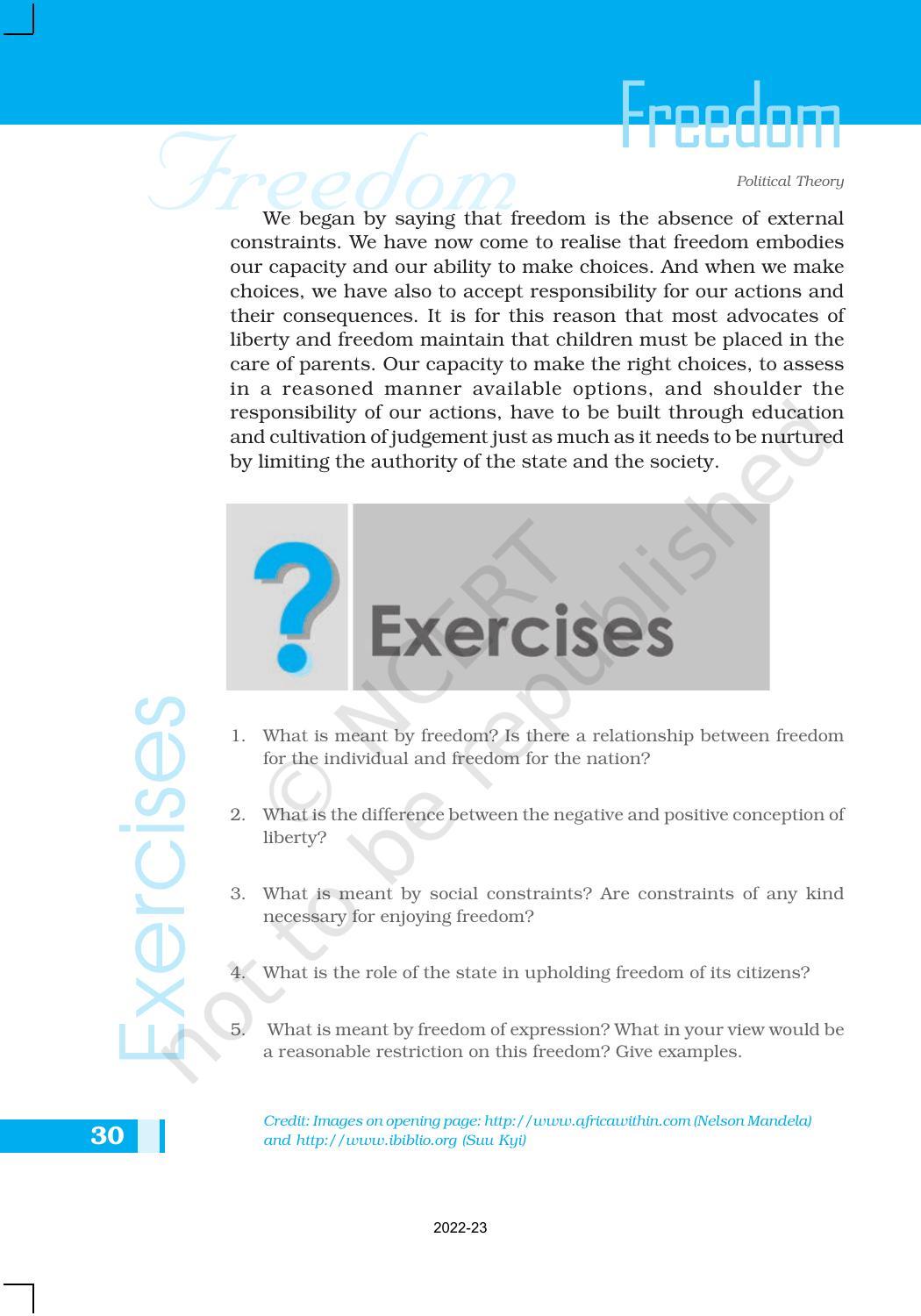 NCERT Book for Class 11 Political Science (Political Theory) Chapter 2 Freedom - Page 14
